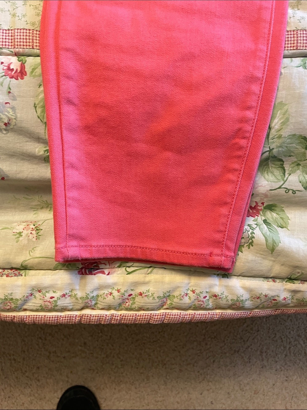 Talbots Slim Ankle Jeans in Coral Pink - Picture 3 of 4
